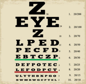 An optotype whose letters has been modified to show the title of the event: ZeyeZ